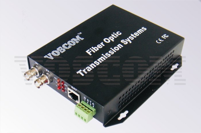 VOS-X010FBT/R - X Kanal Video + Tek Yön RS485/422/232 Data Fiber Alıcı ve Verici (Transmitter&Receiver) 2 Kanal