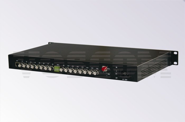 VOS-X010FBT/R - X Kanal Video + Tek Yön RS485/422/232 Data Fiber Alıcı ve Verici (Transmitter&Receiver) 16 Kanal