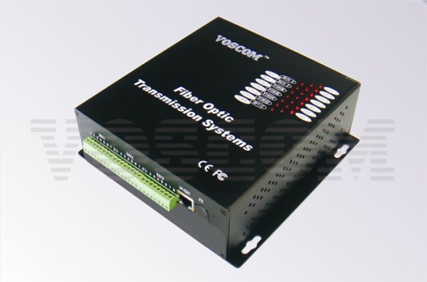 VOS-0X00FT/R - X Kanal Tek Yön Ses İletimi, Fiber Alıcı ve Verici (Transmitter&Receiver) 8 Kanal
