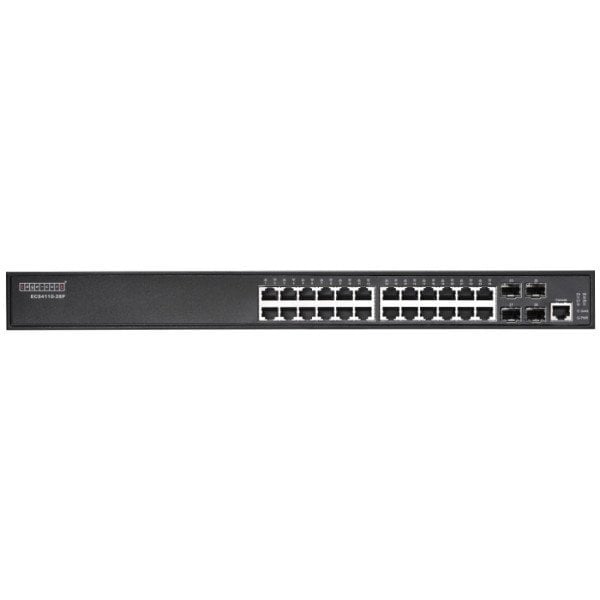 ECS4110-28P - 24 port 10/100/1000 PoE + 4 port Gigabit SFP Uplink L2+ Yönetilebilir Switch